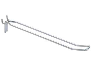 Ganci a 2 fili per pannelli forati - ø mm.3,8x5x400 l. - in ferro zinco cromato, interasse mm.25