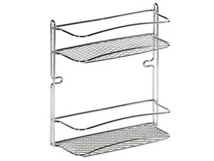 Mensola star doppia - cm.25x10x27h. - in acciaio cromato