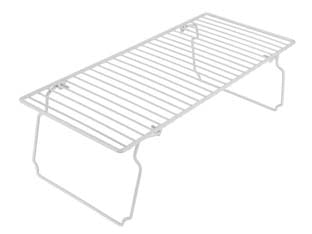 Mensola pieghevole totem - cm.47x21x14 - in filo ferro plastificato, salva spazio, colore bianco