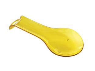 Poggiamestolo in plastica san - cm.27x11 - in plastica SAN, privo di bisfenolo A, con foro appendibile, colori assortiti