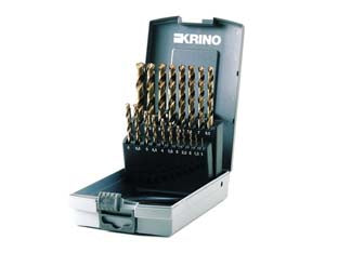 Punte hss cobalto 5% in set da 19 pezzi - in scatola in abs, contiene 19 punte HSS cobalto 5% per metallo:, ø mm.1-1,5-2-2,5-3-3,5-4-4,5-5-5,5-6-6,5-7-7,5-8-8,5-9-9,5-...