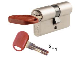 Cilindro europeo project - mm.77 decentrato (31x46) - dotati di 6 perni, corpo e rotore in nichel mat, corpo dotato di spine in materiale duro contro la foratura, posizione a ripo...