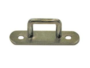 Cavallotto rettangolare zincato - mm.25x15 - zincatura alta resistenza alla corrosione, basetta mm.65x20x2