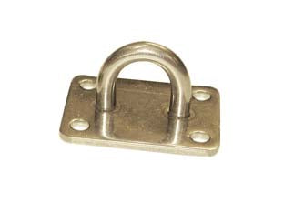 Cavallotto tondo saldato zincato - mm.20x21 - zincatura alta resistenza alla corrosione, anello saldato diametro mm.8, basetta mm.60x50x3