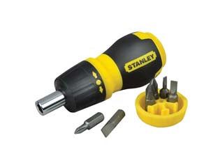 Giravite nano a cricchetto con 6 inserti - (0-66-358) - impugnatura bi-material e punta magnetica, estremità interna porta inserti, 6 inserti in dotazione: Ph.1,2, Pozi.1,2, Std.mm....