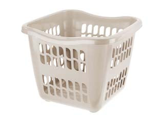 Cesto brio quadrato - cm.39x39x30h. bianca - con bordo multipresa