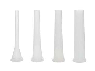 Serie imbuti in moplen 4 pezzi con sfiato aria per insaccatrici - pz.4 ø mm.10/20/30/40 - per alimenti