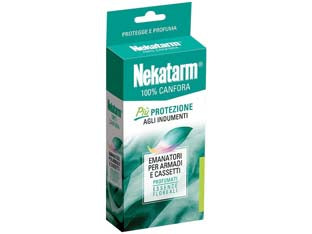 Nekatarm gabbiette di canfora profumata pz.2 - gr.15 ciascuna - antitarme naturale ideale nei cambi di stagione, lascia un gradevole profumo, appendere l'emanatore nell'armadio e sostituirl...