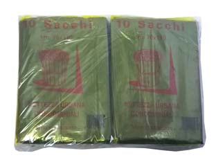 Sacco condominiale rinforzato nero pz.10 - cm.70x110 gr.75 - alta elasticità del materiale, doppia saldatura, capacità di contenimento dei liquidi
