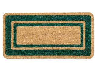 Zerbino super verde spessore mm.17 - cm.33x70, spessore mm.17 - fondo in PVC, cocco con fascia colorata