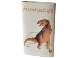 Umidificatore in ceramica largo dinosauri cm.12,5x3x20,5h. - in ceramica, colori assortiti