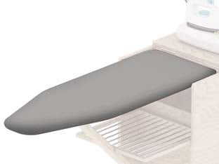 Copriasse per mobiletto stiro triplo strato con mollettone - cm.120x65 - triplo strato: 100% cotone perlato, strato di espanso mm.3, strato di mollettone