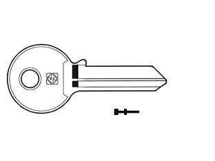 Chiavi per cilindri securemme 5 spine grandi scm4 - SCM4 - in ottone nichelato