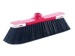 Scopa domestica klenia con gomma antiurto - cm.30x9x10h. - base in plastica con setole sintetiche, senza manico