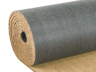 Zerbino mistercocco in rotolo da mt.6,3 colore greggio spessore mm.23 - mt.6x1h. - fondo in PVC, cocco colore naturale