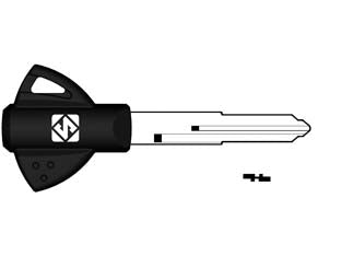 Chiavi moto look a-like porta transponder sz17rte - SZ17RTE - per moto SUZUKI design testa chiave identica all'originale, utilizzabile con trasponder GTI (non fornito)