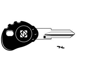 Chiavi moto look a-like porta transponder zd24rte - ZD24RTE - per moto GILERA, HONDA, MBK, TRIUMPH, YAMAHA design testa chiave identica all'originale, utilizzabile con trasponder GTI (non...