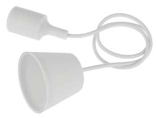 Portalampada con cavo per interni fantasy e27 - bianco - per interni 230V, 50/60Hz IP20, lunghezza cavo mt.1,50