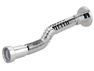 Canotti estensibili / comprimibili cromati - ø mm.32x1'1/4 - tubo estensibile e comprimibile in polipropilene cromato, con rosone