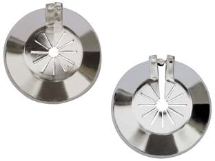 Rosetta universale apribile in polipropilene cromata - ø interno da mm.10 a mm.16 - in polipropilene cromata