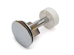 Tappo saltarello in ottone cromato per pilette - 1' ø - in ottone cromato