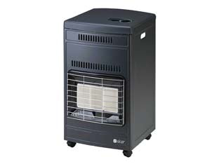Stufa infrarossi a gas gpl 4200w grigia - misure cm.40,5x45x77h. - peso Kg.12,5 - EURO90 - bruciatore infrarossi 3 mattonelle in ceramica, regolazione potenza su tre livelli (mattonella singola, mattonella doppia, ma...