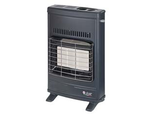 Stufa infrarossi a gas metano ventilata 4200w grigia - misure cm.42,5x15x64h. peso kg.7,6 - ECO42T - bruciatore infrarossi 3 mattonelle in ceramica, regolazione potenza su tre livelli (mattonella singola, mattonella doppia, ma...