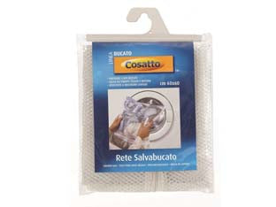 Rete salvabucato per lavatrice - cm.40x50 - in poliestere da 300 den con zip superiore, ideale per proteggere i capi da strappi e torsioni durante i lavaggi