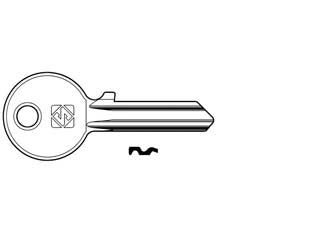 Chiavi per cilindri corni 5 spine piccole cc8 - CC8 DX - in ottone nichelato