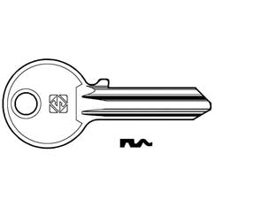 Chiavi per cilindri iseo 5 spine grandi ie31 - IE31 DX - in ottone nichelato, profilo dorsato