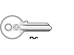 Chiavi per cilindri mg 4 spine grandi mg2 - MG2 DX - in ottone nichelato