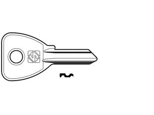 Chiavi per cilindri omec 4 spine piccole oc1 - OC1 DX - in ottone nichelato