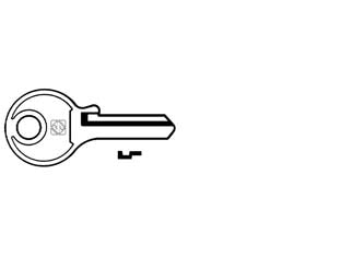 Chiavi per cilindri yeti yt9 - YT9 DX - in ottone nichelato, utilizzo principale: per lucchetti