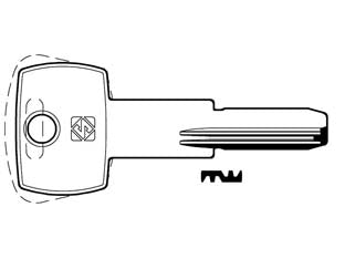 Chiavi punzonate per cilindri ibfm 5 spine ibf3r - IBF3R - in ottone nichelato, profilo dorsato, per cilindri di sicurezza