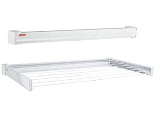 Stendibiancheria a parete stabile telegant 72 - cm.103x5x7,7h. - soluzione adatta ad interni ed esterni, da aperto offre mt.7,20 circa di lunghezza di asciugatura grazie alle otto barre d'as...