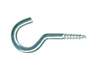 Ganci a vite - mm.21x70 - ø mm.4,5x25 - ganci in acciaio zincato, filettatura a legno tornita