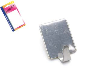 Ganci adesivi inox in blister - in bl.2 pz. - in acciaio inox satinato