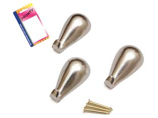 Ganci per quadri a goccia cromo in blister - mm.27, in bl.3 pz. - Nessuna Descrizione per questo prodotto