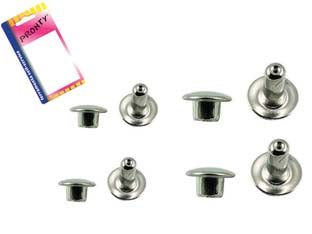 Rivetti maschio femmina nichelati in blister - 036, in bl.15 pz. - Nessuna Descrizione per questo prodotto