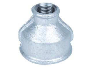 Manicotto ridotto ff in ghisa zincata - F 1 1/4' F 1' - zincata cuore bianca