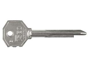 Chiave grezza a croce prazis 910175 - in ottone nichelato mm.75 (ex Fiam Prazis)