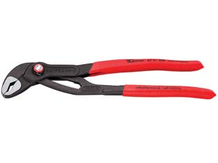 Pinza poligrip cobra quickset per tubi e dadi din iso 8976 - mm.300 - tubi fino ø mm.70, dadi fino mm.60 - regolazione dell'apertura tramite appoggio diretto sul pezzo in lavorazione, regolazione rapida, sicura e pratica, pinza bond...