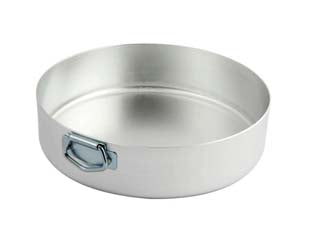 Tortiera cilindrica alta in alluminio con anello - cm.24 - collezione Famiglia made in Italy