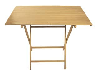 Tavolo pic-nic singolo in legno colore naturale - cm.60x80x75h - doghe in faggio, richiudibile