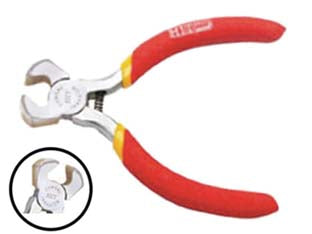 Tronchese mini taglio frontale mm.115 - acciaio cromo vanadio, corpo satinato, molla di ritorno interna, manici soft grip bicolore