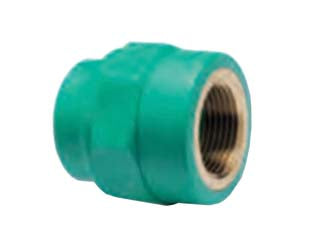 Riduzione filettata femmina in ppr pn25 - F ø mm.25x1/2' - filettatura in ottone, in PPR, PN25