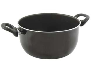 Casseruola 2 manici firenze - cm.18 - rivestimento con sistema d’applicazione con triplo strato di superficie antiaderente, thermopoint: indicatore di calore, indi...