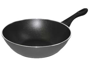 Wok a induzione ballarini 130 - cm.30 - rivestimento antiaderente a 5 strati su base dura al Titanio, antiaderente a prova di utensili metallici, rivestimento estern...