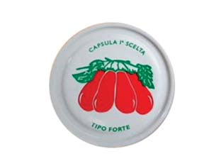 Tappo per vaso twist-off con pomodoro - ø mm.53 - chiusura a vite con guarnizione, Idoneo alla bollitura, in busta da pz.100