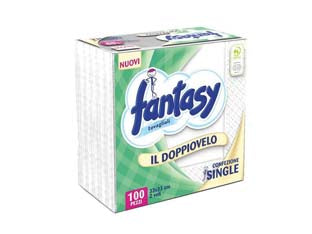 Tovaglioli carta il doppiovelo pz.100 2 veli - cm.33x33 - liscio con riquadro goffrato